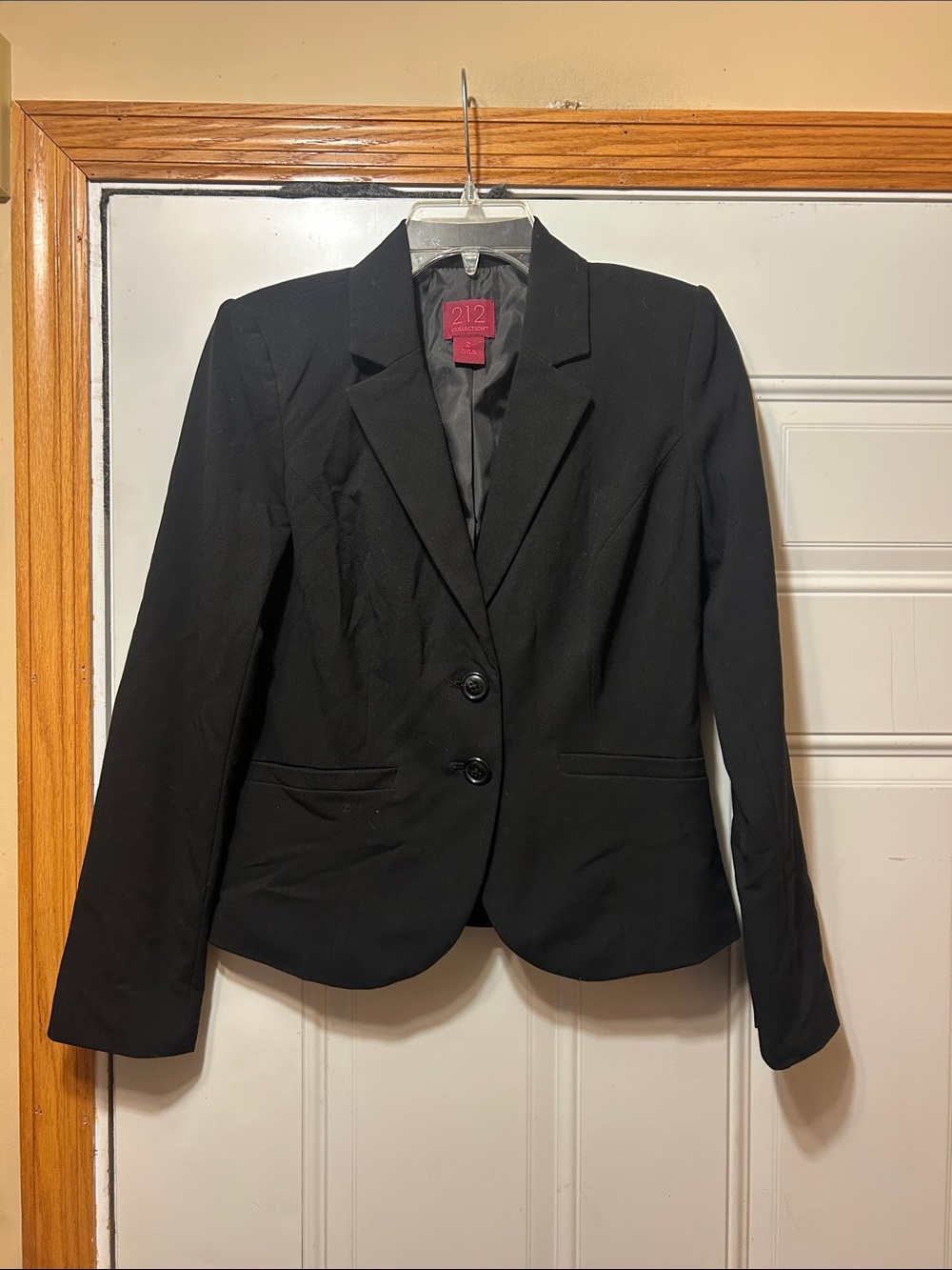212 Collection Black‎ Fitted Two-Button Blazer 2